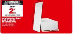 Brico Dépôt Plaque de plâtre offre