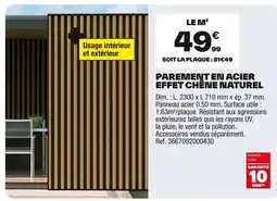 Brico Dépôt Parement en acier effet chêne naturel offre
