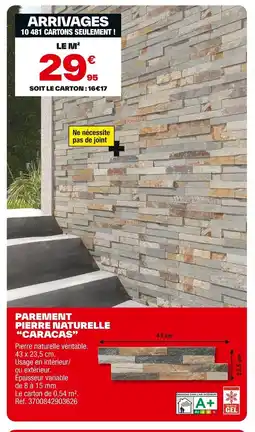 Brico Dépôt Parement pierre naturelle caracas offre