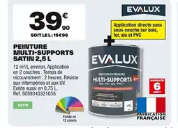 Brico Dépôt EVALUX Peinture multi-supports satin offre