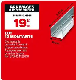 Brico Dépôt Lot 10 montants offre