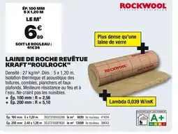 Brico Dépôt Laine de roche revêtue kraft roulrock offre