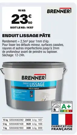 Brico Dépôt Enduit lissage pâte offre