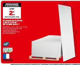 Brico Dépôt Plaque de plâtre offre