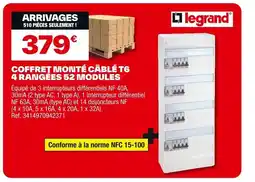 Brico Dépôt Coffret monté câble t6 4 rangées 52 modules offre