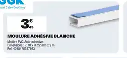 Brico Dépôt Moulure adhésive blanche offre