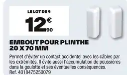 Brico Dépôt Embout pour plinthe offre