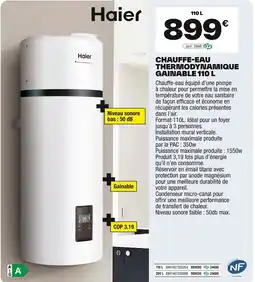 Brico Dépôt HAIER Chauffe-eau thermodynamique gainable offre