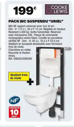 Brico Dépôt Pack wc suspendu uriel offre