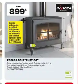 Brico Dépôt RUSTICA Poêle à bois offre