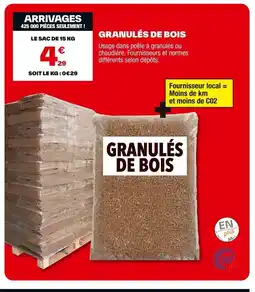 Brico Dépôt Granulés de bois offre