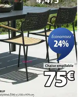 JYSK AJSTRUP Chaise empilable offre