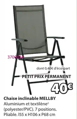 JYSK MELLBY Chaise inclinable offre