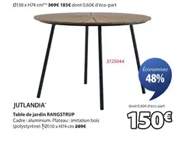 JYSK RANGSTRUP Table de jardin offre