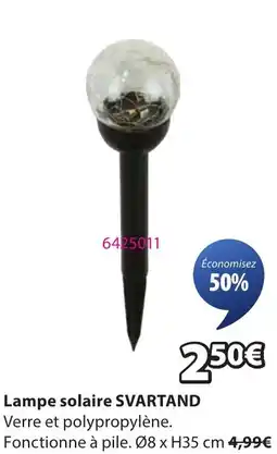 JYSK SVARTAND Lampe solaire offre