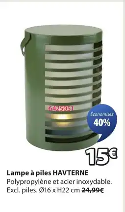 JYSK HAVTERNE Lampe à piles offre