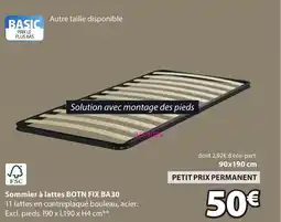JYSK BOTN FIX BA30 Sommier à lattes offre