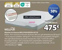 JYSK WELLPUR HOVDA GF110 Matelas en mousse offre