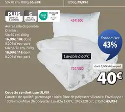 JYSK ULVIK Couette synthétique offre