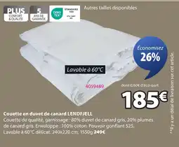 JYSK LENDFJELL Couette en duvet de canard offre