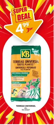 Trafic Terreau universel offre