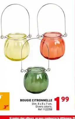 Trafic Bougie citronnelle offre