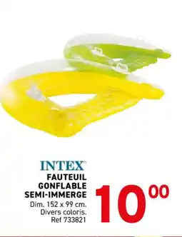 Trafic INTEX Fauteuil gonflable semi-immerge offre
