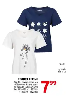 Trafic T-shirt femme offre