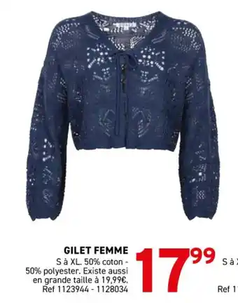 Trafic Gilet femme offre
