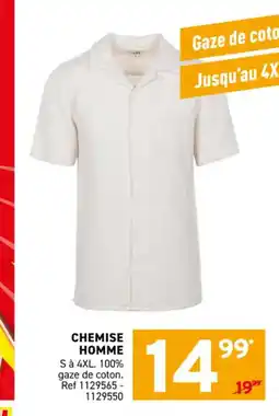 Trafic Chemise homme offre
