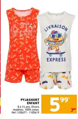 Trafic Pyjashort enfant offre
