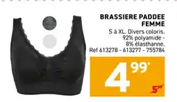 Trafic Brassiere paddee femme offre