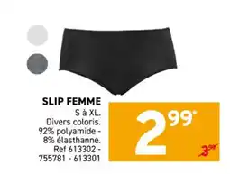 Trafic Slip femme offre