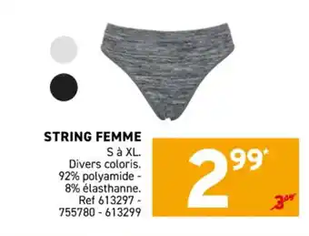 Trafic String femme offre