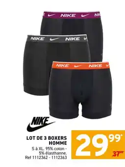 Trafic NIKE Lot de 3 boxers homme offre