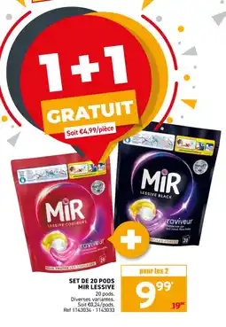 Trafic MIR Set de 20 pods offre