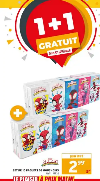 Trafic Set de 10 paquets de mouchoirs offre