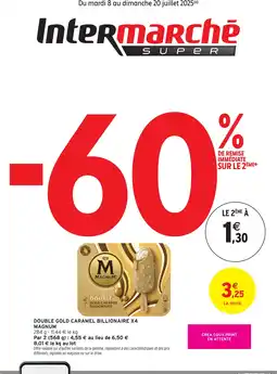 Intermarché MAGNUM Double gold caramel billionaire x4 offre