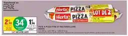 Intermarché HERTA Pâte à pizza fine et rectangulaire offre