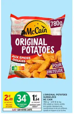 Intermarché MC CAIN L'original potatoes surgelées offre