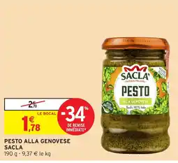Intermarché SACLA Pesto alla genovese offre