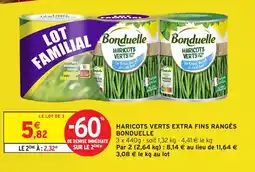 Intermarché BONDUELLE Haricots verts extra fins rangés offre