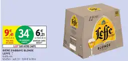 Intermarché LEFFE Bière d'abbaye blonde offre