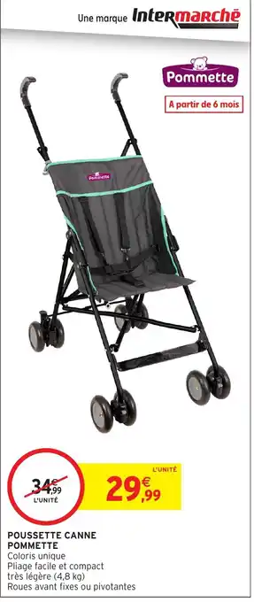 Intermarché POMMETTE Poussette canne offre