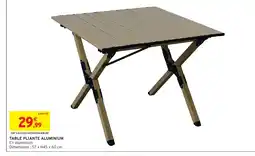 Intermarché Table pliante aluminium offre