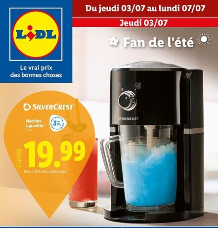 Lidl SILVERCREST Machine à granités offre