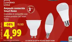 Lidl LIVARNO Ampoule connectée Smart Home offre