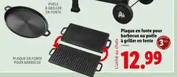 Lidl Plaque en fonte pour barbecue ou poêle à griller en fonte offre