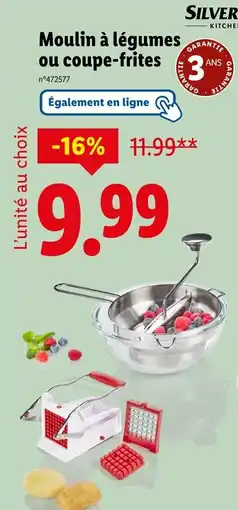 Lidl Moulin à légumes ou coupe-frites offre