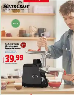 Lidl Hachoir à viande électrique avec broyeur de tomates offre